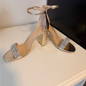 Baldwin Ankle Strap Sandal Block Heel by Badgley Mischka